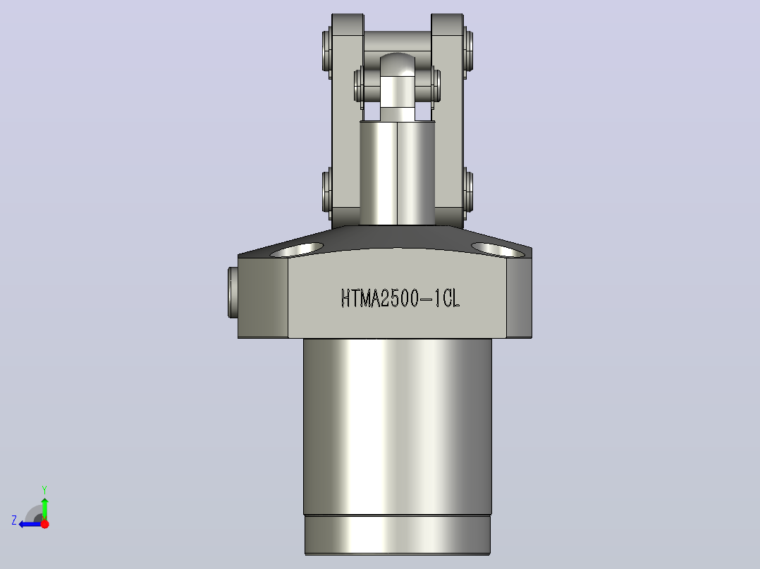 HTMA2500-1CL油压单动杠杆式夹紧器右视图