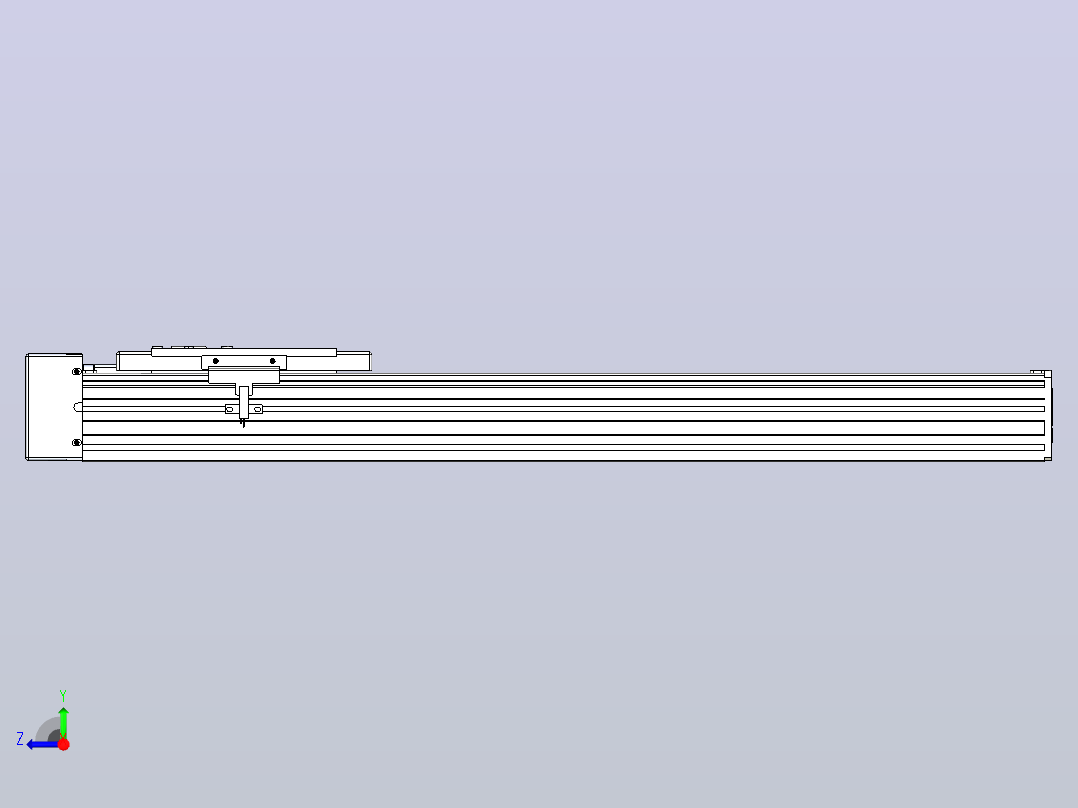 滚珠丝杠直线轴带导轨全封闭TPA-HCR-140D-2010C-L450-ML-C-P40-N3右视图