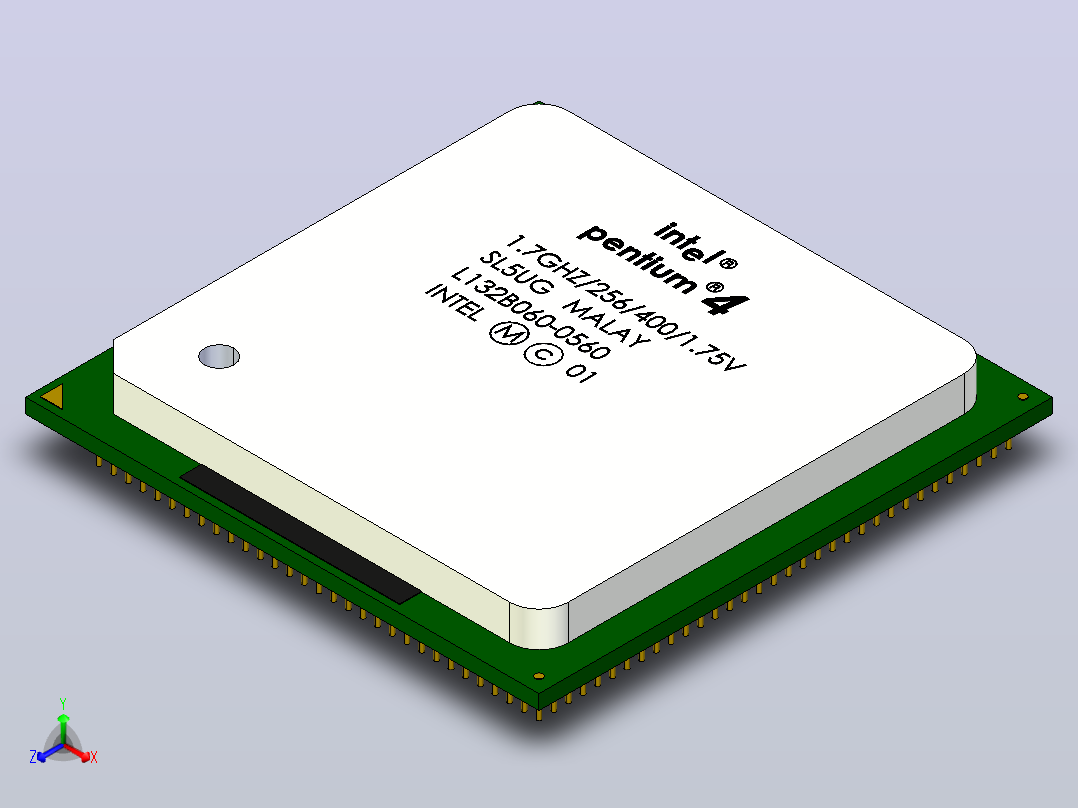 英特尔奔腾CPU SL5UG主视图