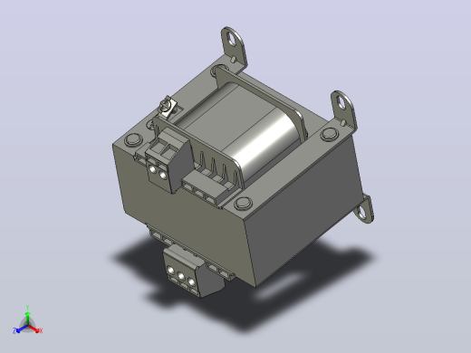 正泰变压器NDK-200-220-24（接线端子孔位数以产品实际为准)正等轴测缩略图