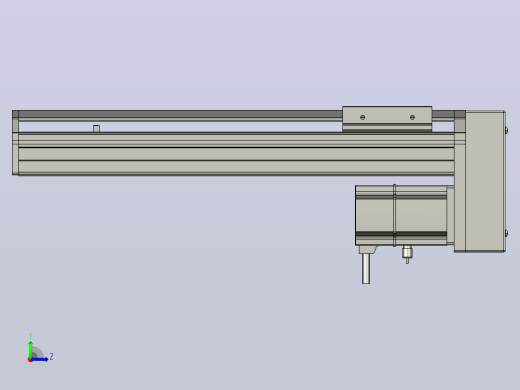 SYS12-250-BM-200W滚珠花健、支撑座、滚珠丝杠、交叉导轨、直线模组.STEP左视缩略图
