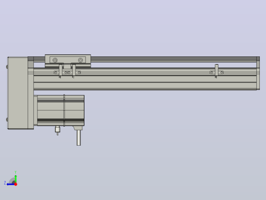 SYS12-250-BM-200W滚珠花健、支撑座、滚珠丝杠、交叉导轨、直线模组.STEP右视缩略图