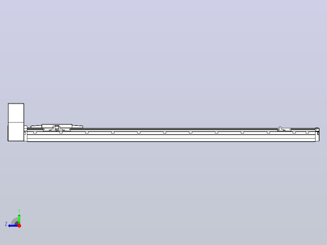 机器人皮带驱动直线轴TPA-GCB-120-P70-L850-RU-M20-N3右视图
