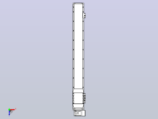机器人皮带驱动直线轴TPA-GCB-120-P70-L850-RU-M20-N3俯视缩略图