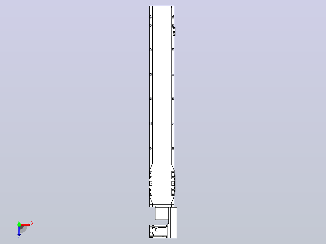 机器人皮带驱动直线轴TPA-GCB-150-P80-L900-QR-M75-N3俯视图
