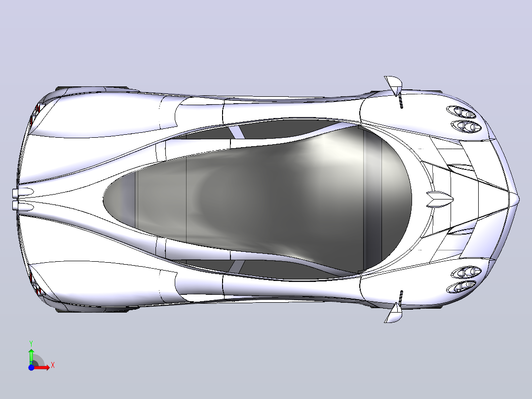 37-帕加尼 huayra catia stp前视图