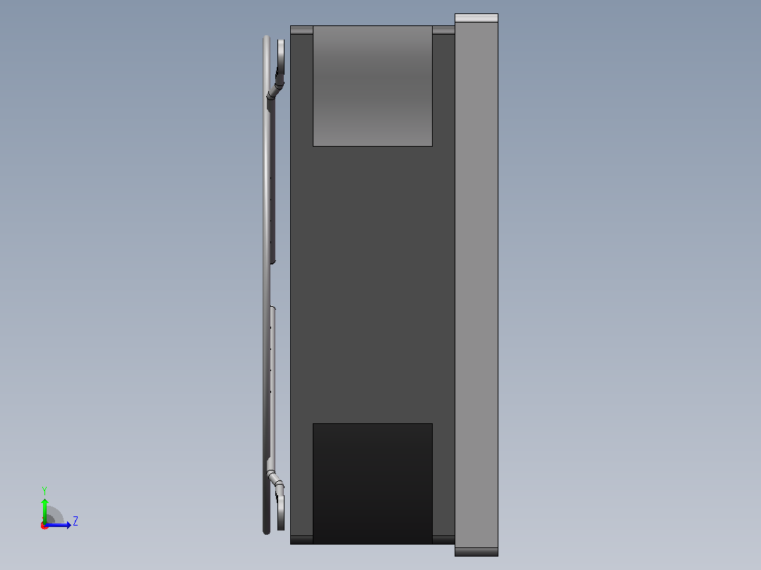 一种工业散热风扇120X120三维模型左视图