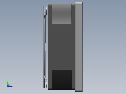 一种工业散热风扇120X120三维模型左视缩略图