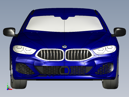 宝马M850i轿跑CATIA V5 r21模型前视缩略图