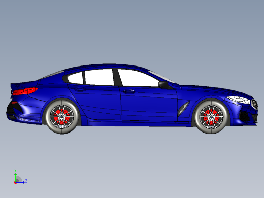 宝马M850i轿跑CATIA V5 r21模型左视缩略图