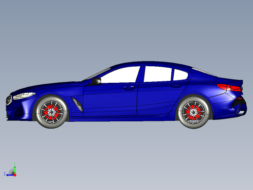 宝马M850i轿跑CATIA V5 r21模型右视缩略图