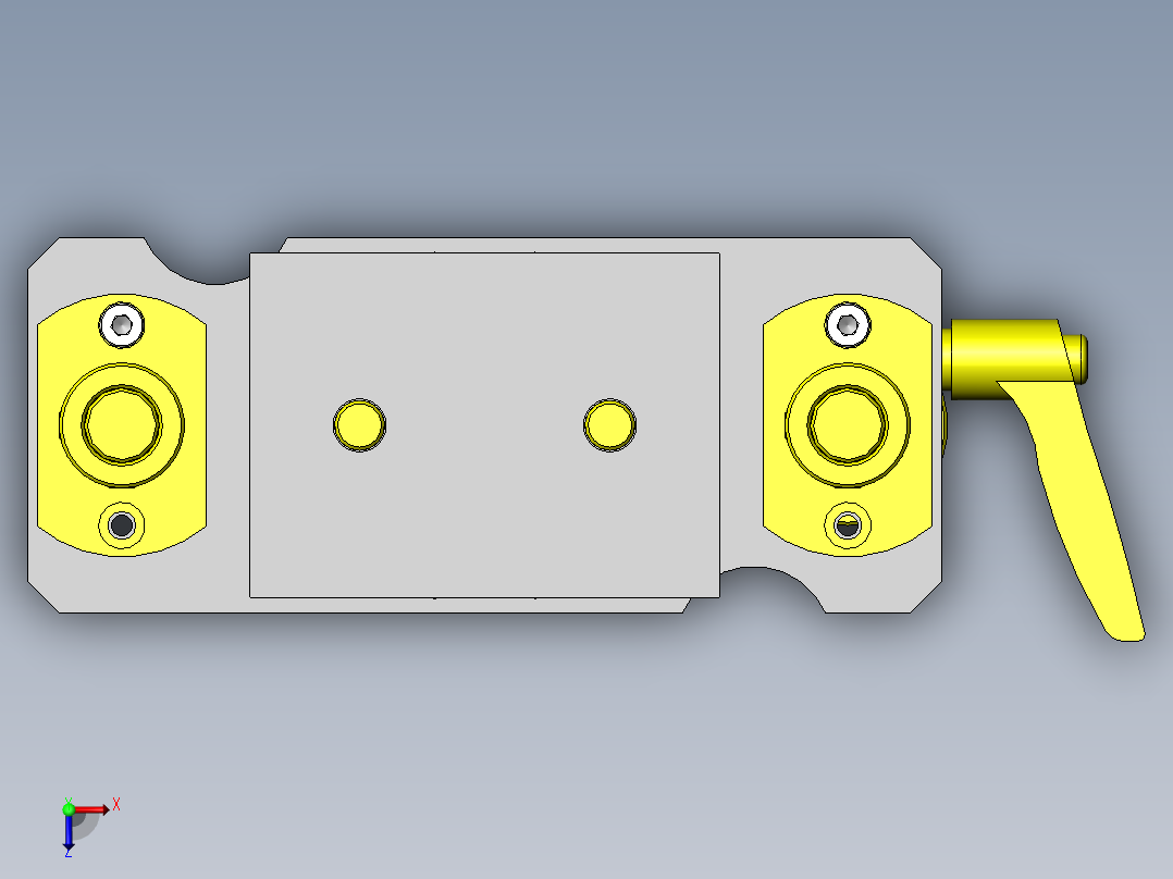薄片切割测试夹具俯视图