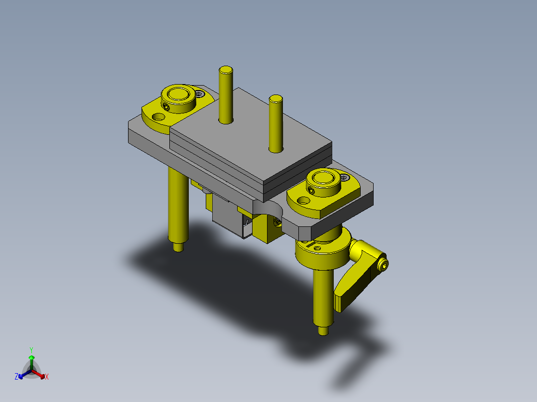 薄片切割测试夹具正等轴测图