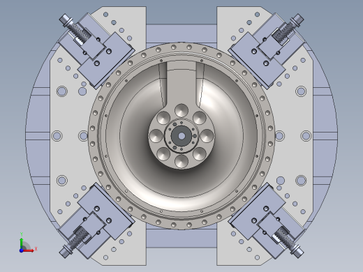 涡轮壳体的制造工装前视缩略图