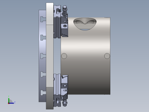 涡轮壳体的制造工装左视缩略图