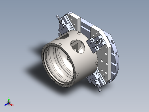 涡轮壳体的制造工装正等轴测缩略图