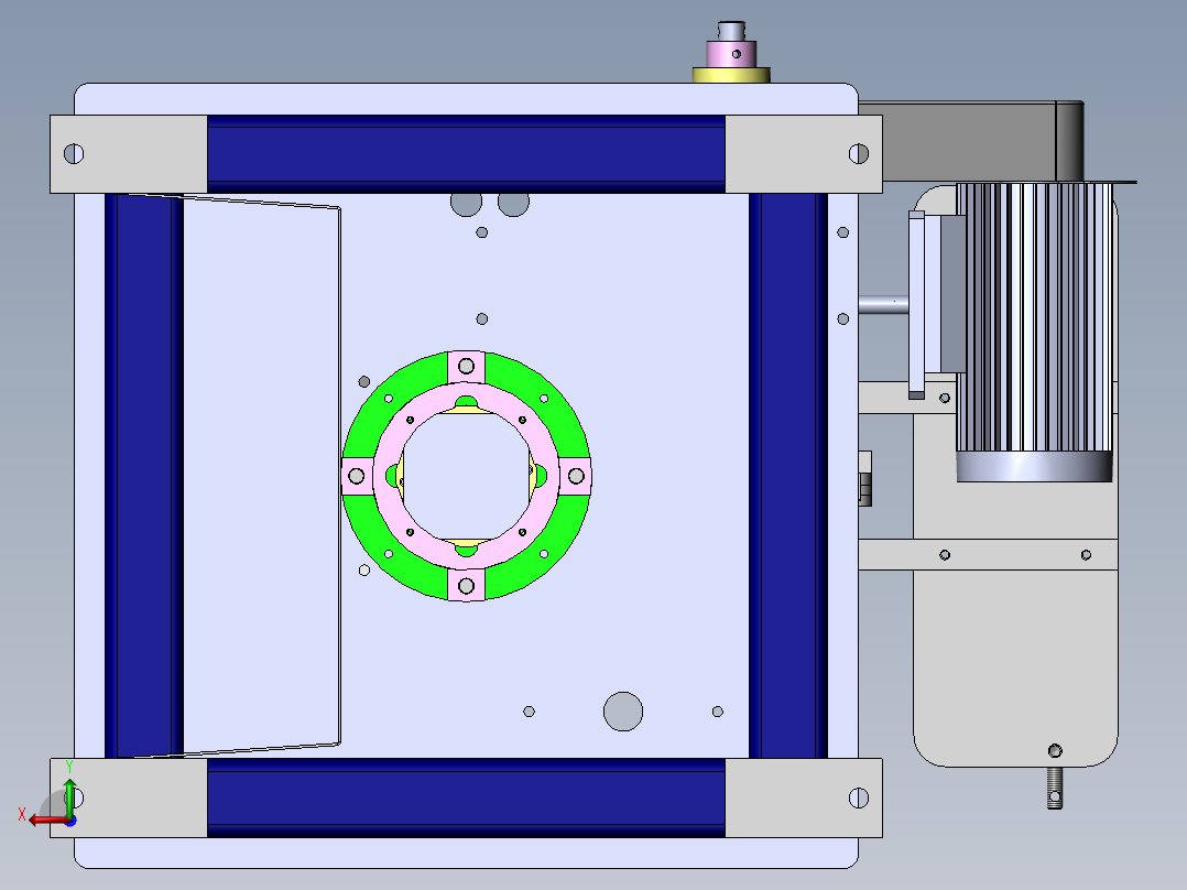 半自动U型上止焊接机（sw16可编辑+工程图）后视图