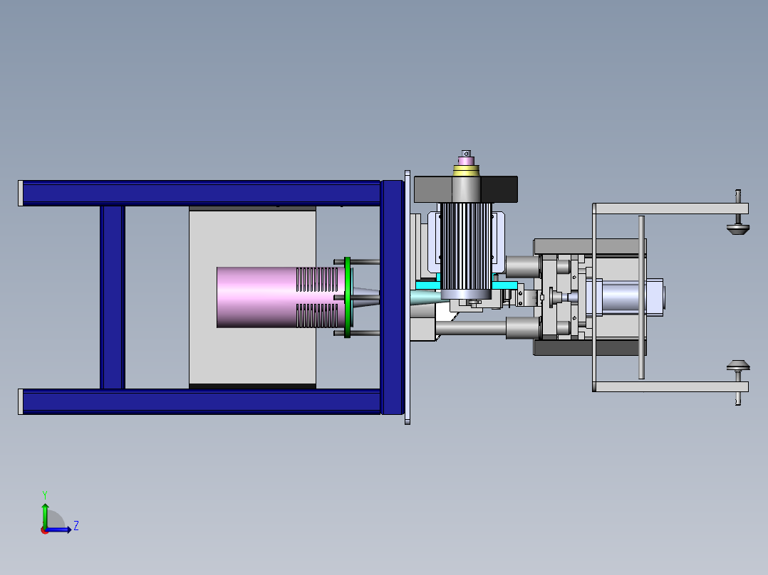 半自动U型上止焊接机（sw16可编辑+工程图）左视图