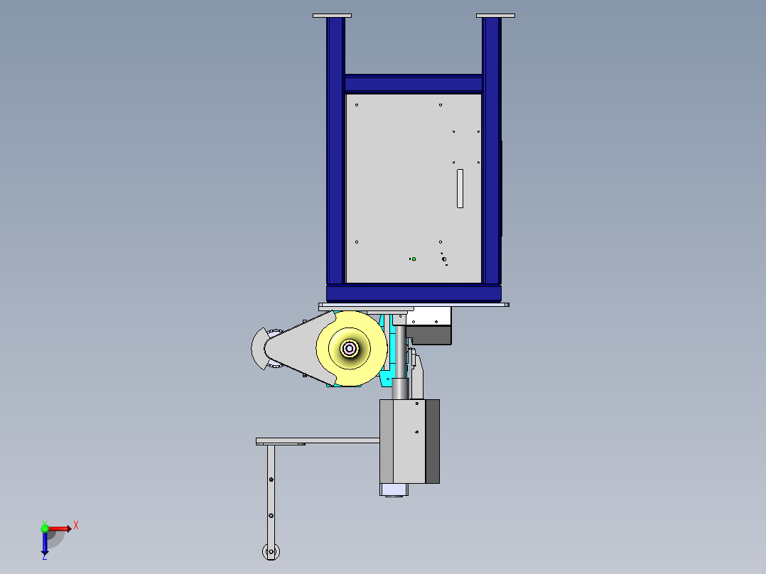 半自动U型上止焊接机（sw16可编辑+工程图）俯视图