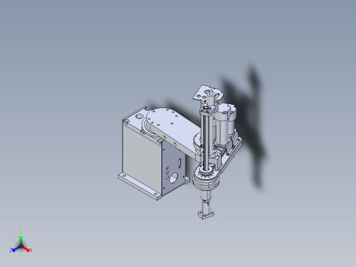 四轴操纵器机械臂3D数模图纸 x_t格式