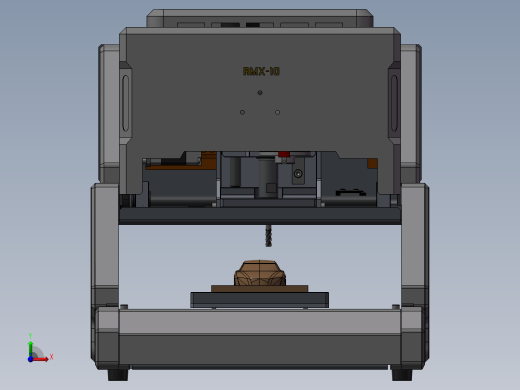 三轴台式数控加工铣床 3D图纸 非标自动化设备3D模型 3D打印前视缩略图