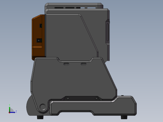 三轴台式数控加工铣床 3D图纸 非标自动化设备3D模型 3D打印左视缩略图