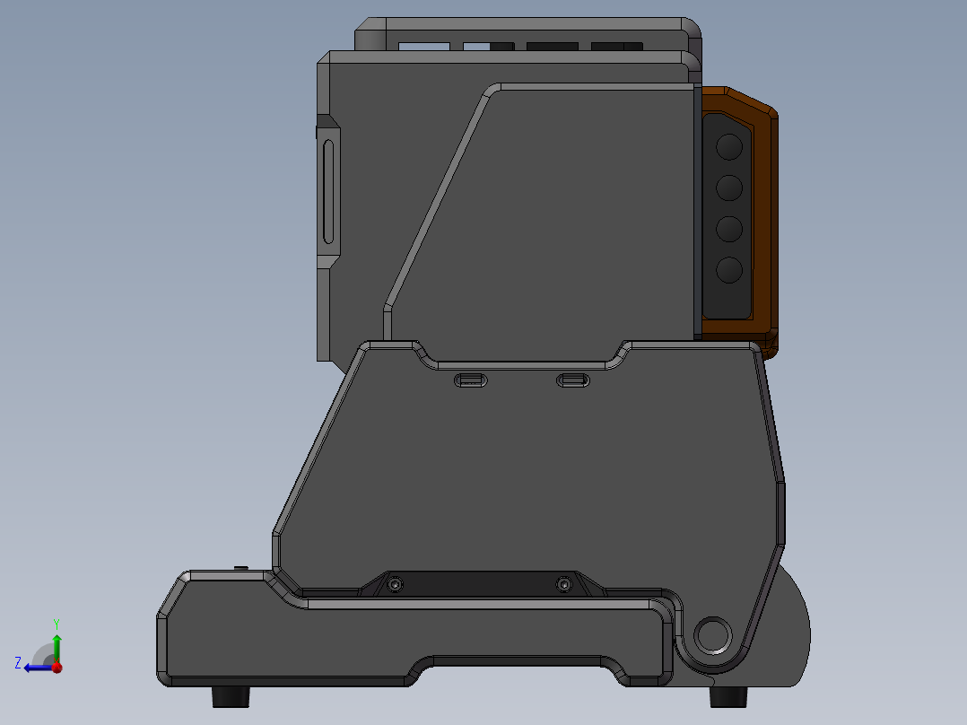 三轴台式数控加工铣床 3D图纸 非标自动化设备3D模型 3D打印右视图