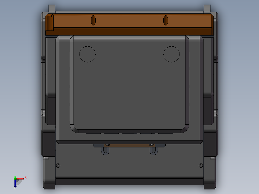 三轴台式数控加工铣床 3D图纸 非标自动化设备3D模型 3D打印俯视图
