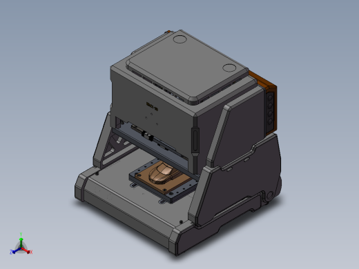三轴台式数控加工铣床 3D图纸 非标自动化设备3D模型 3D打印正等轴测缩略图