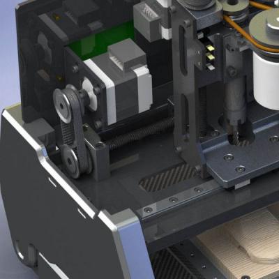 三轴台式数控加工铣床 3D图纸 非标自动化设备3D模型 3D打印