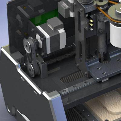 三轴台式数控加工铣床 3D图纸 非标自动化设备3D模型 3D打印缩略图