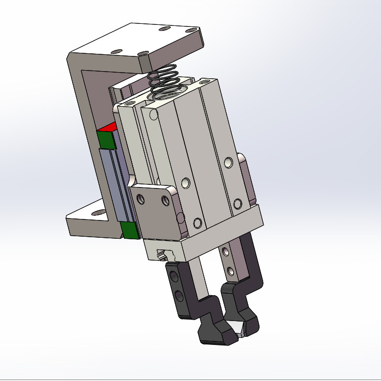 平行小夹爪布料皮革夹具柔性材料手抓3d图纸 三维机械SW模型