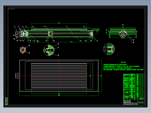 数控机床工作台传动结构cad图纸 XY两轴伺服丝杆传动结构CAD图纸