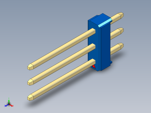 彩色公头100mil（2.54mm）系列-DS1021_blue_3x01p_100mil_Type5_rev1.0