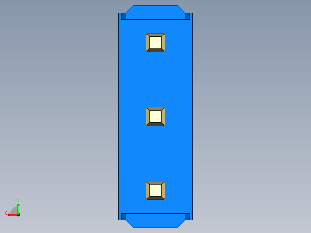 彩色公头100mil（2.54mm）系列-DS1021_blue_3x01p_100mil_Type5_rev1.0后视图