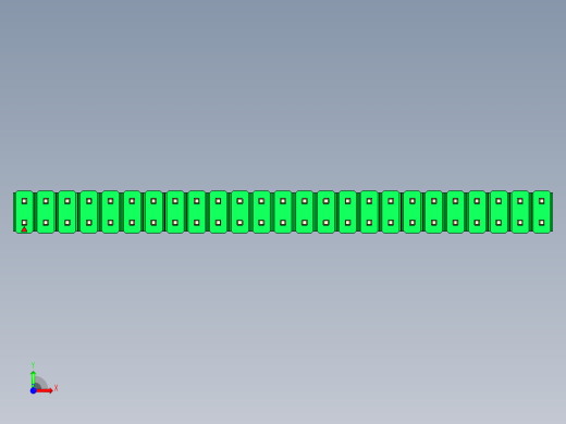 彩色公头100mil（2.54mm）系列-DS1021_green_2x25p_100mil_Type19_rev1.0前视缩略图
