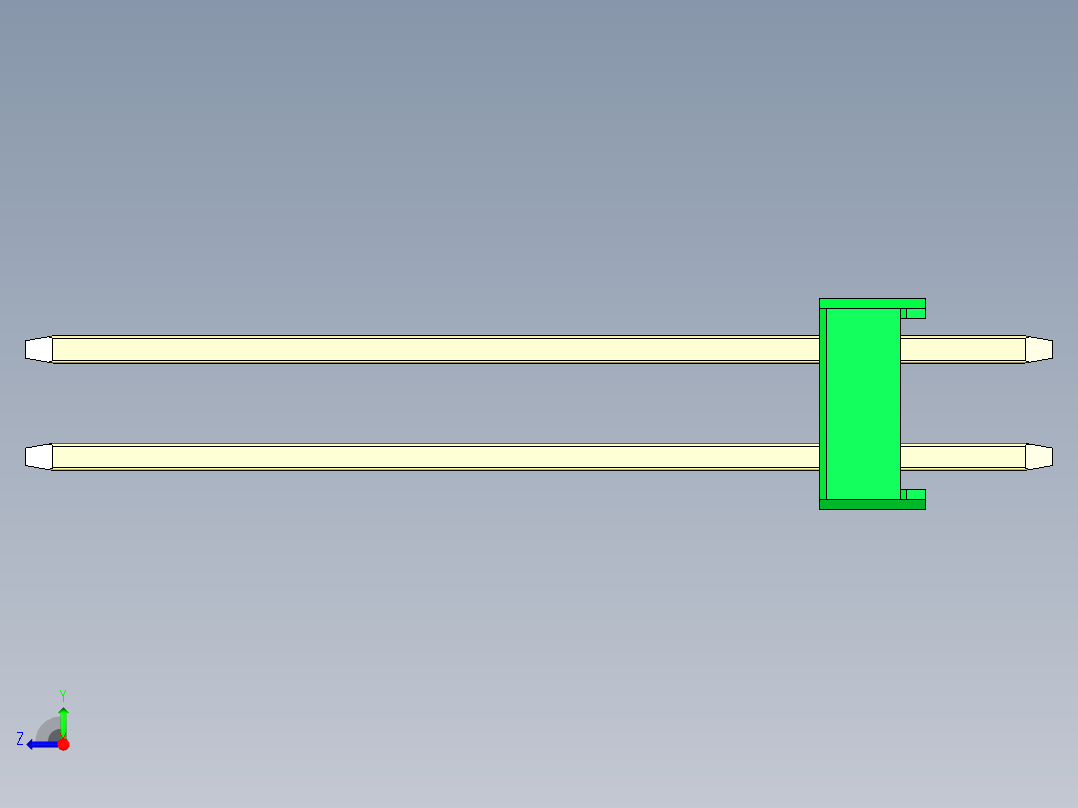 彩色公头100mil（2.54mm）系列-DS1021_green_2x25p_100mil_Type19_rev1.0右视图