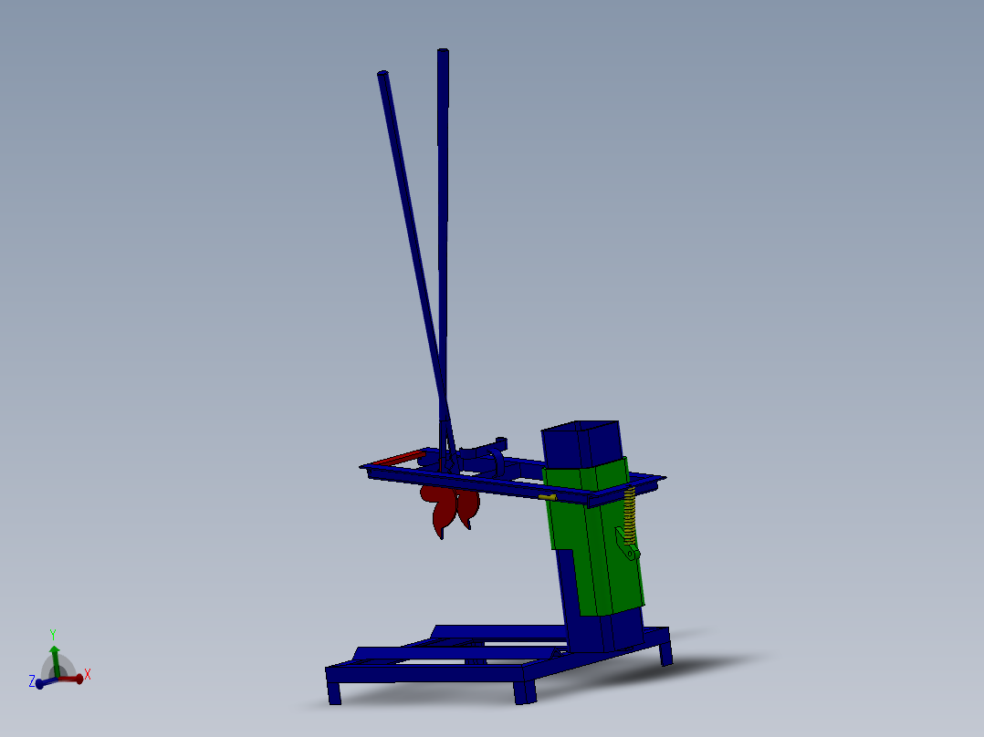 榴莲扒皮设备三维图