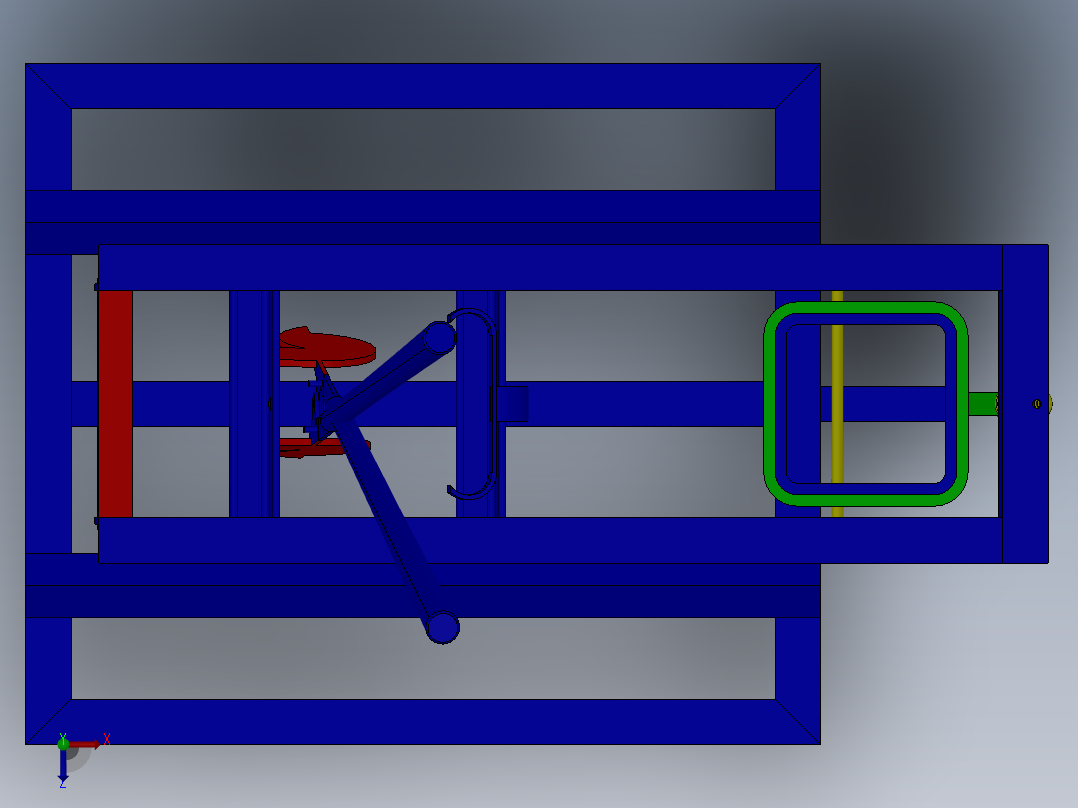 榴莲扒皮设备三维图俯视图