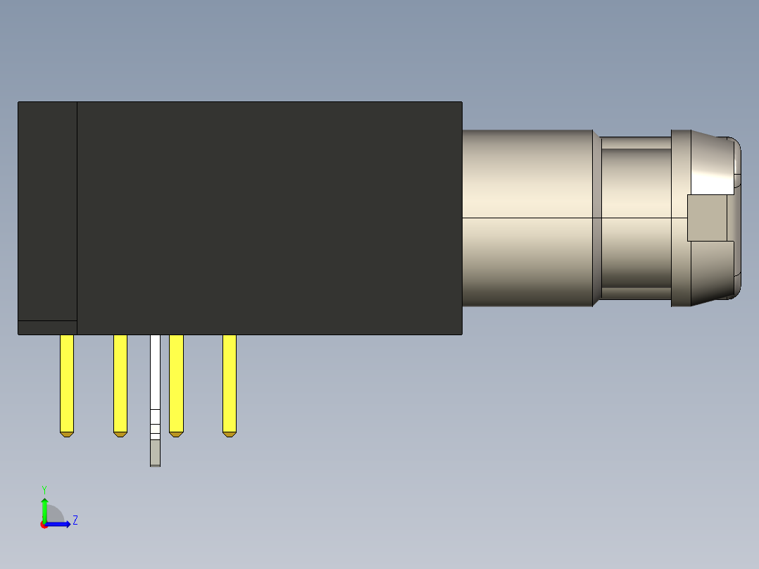 Cameralink母插座SDR 26引脚高速连接器26芯母插座 连接器左视图
