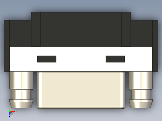 Cameralink母插座SDR 26引脚高速连接器26芯母插座 连接器俯视缩略图