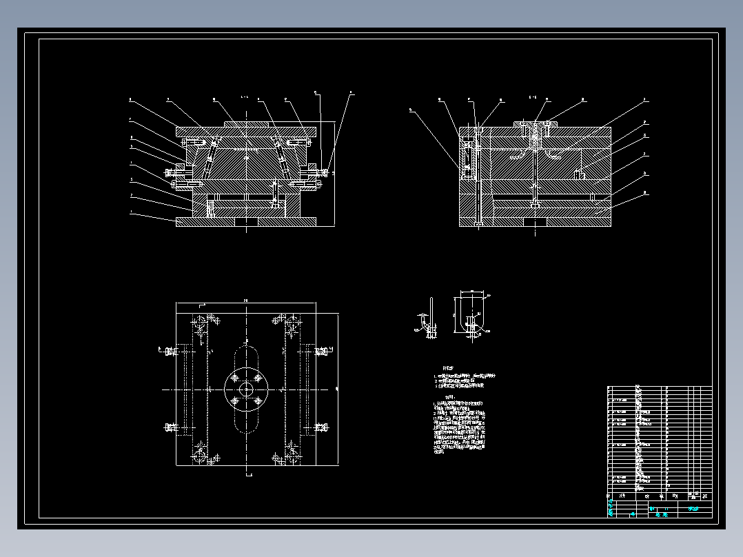 塑料挂钩注塑模具设计图纸CAD+说明书