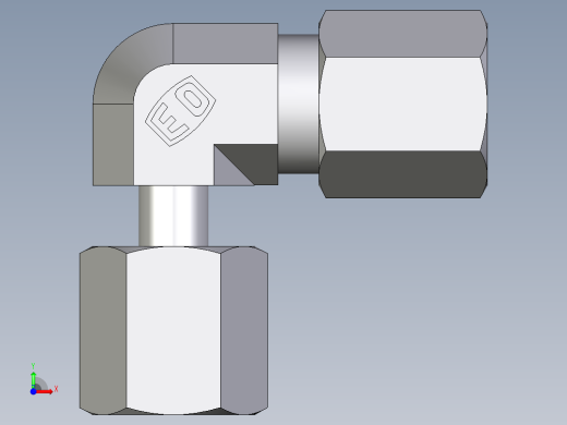 卡套式工业通用硬管接头EO_Standpipe_elbow_EVW06LCF前视缩略图