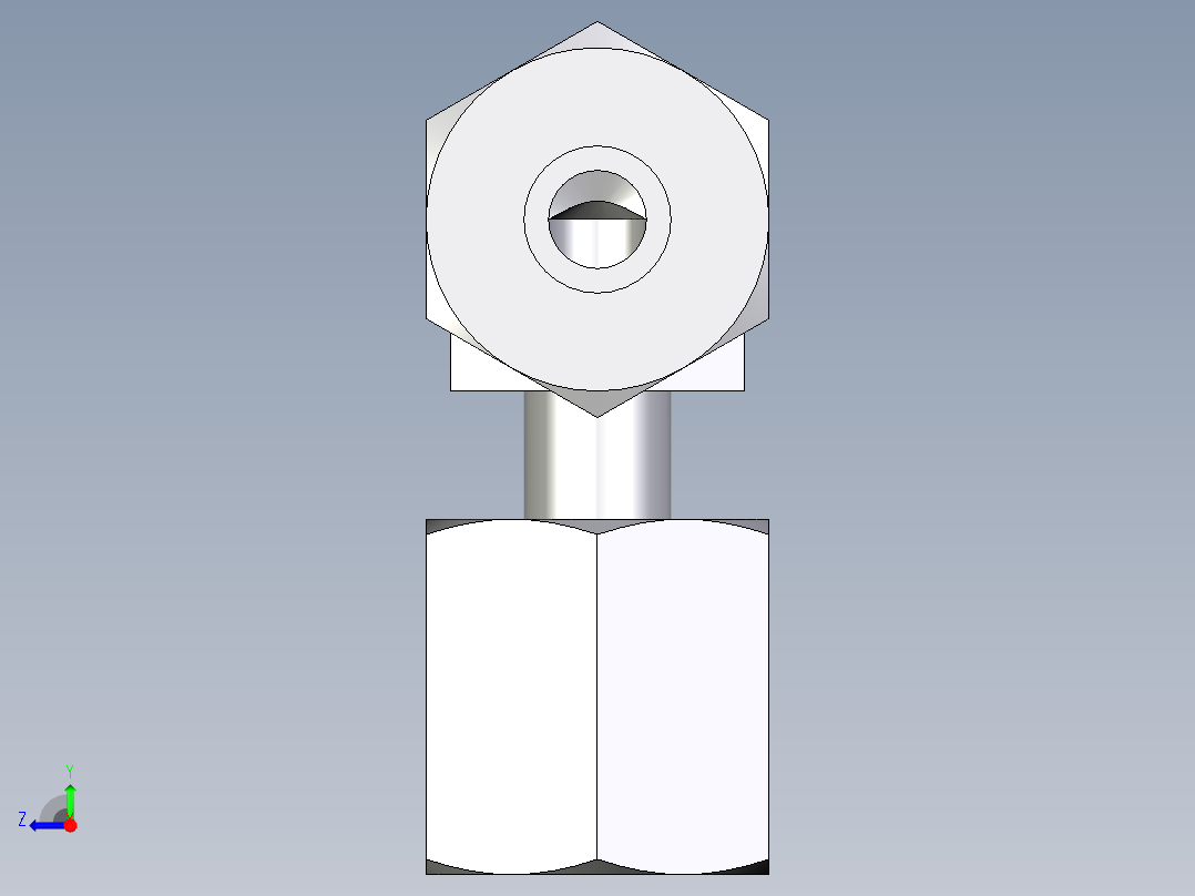 卡套式工业通用硬管接头EO_Standpipe_elbow_EVW06LCF右视图
