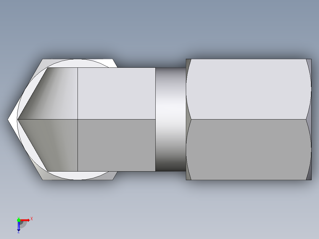 卡套式工业通用硬管接头EO_Standpipe_elbow_EVW06LCF俯视图