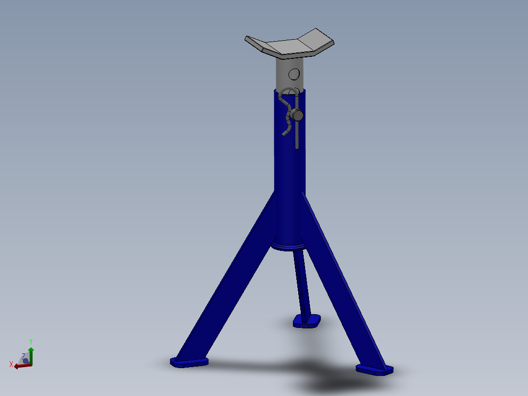 食品加工带三脚架支撑的滚轮输送线-igs stl