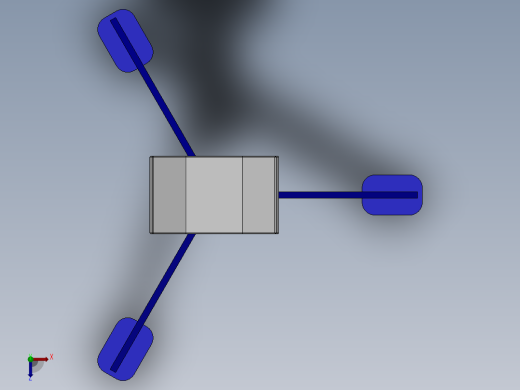 食品加工带三脚架支撑的滚轮输送线-igs stl俯视缩略图