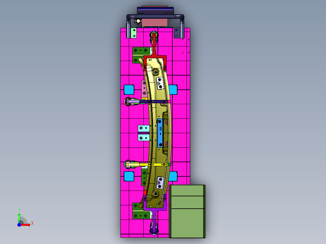 钣金件加工用焊接工装前视图