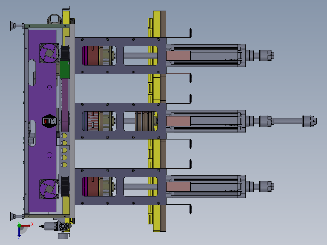 小型气缸压力机俯视图