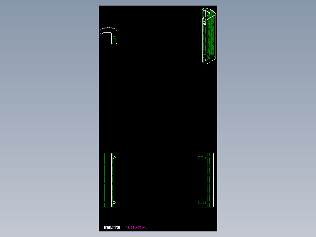 取手(鋁合金)(A)AL-2D多系列多零件图纸模型